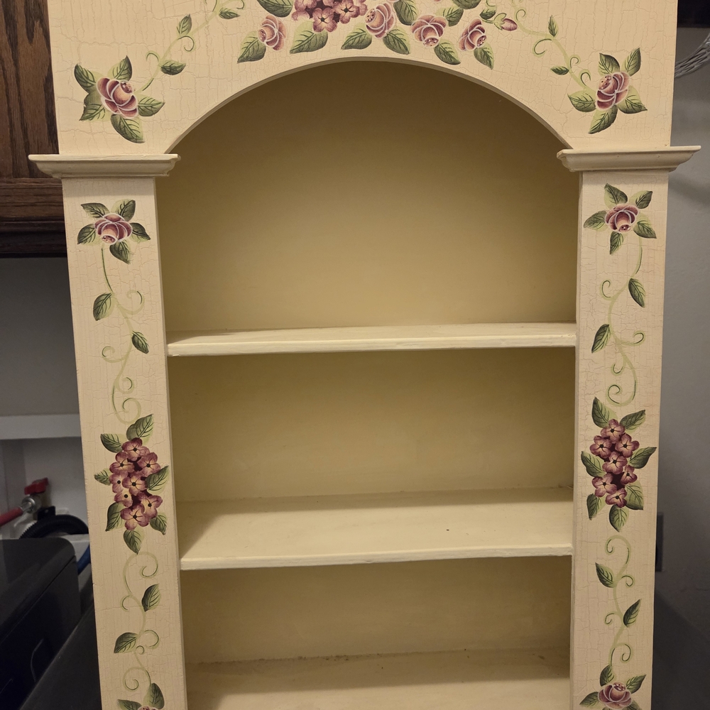 Home Interiors Floral Beige Wall Shelf